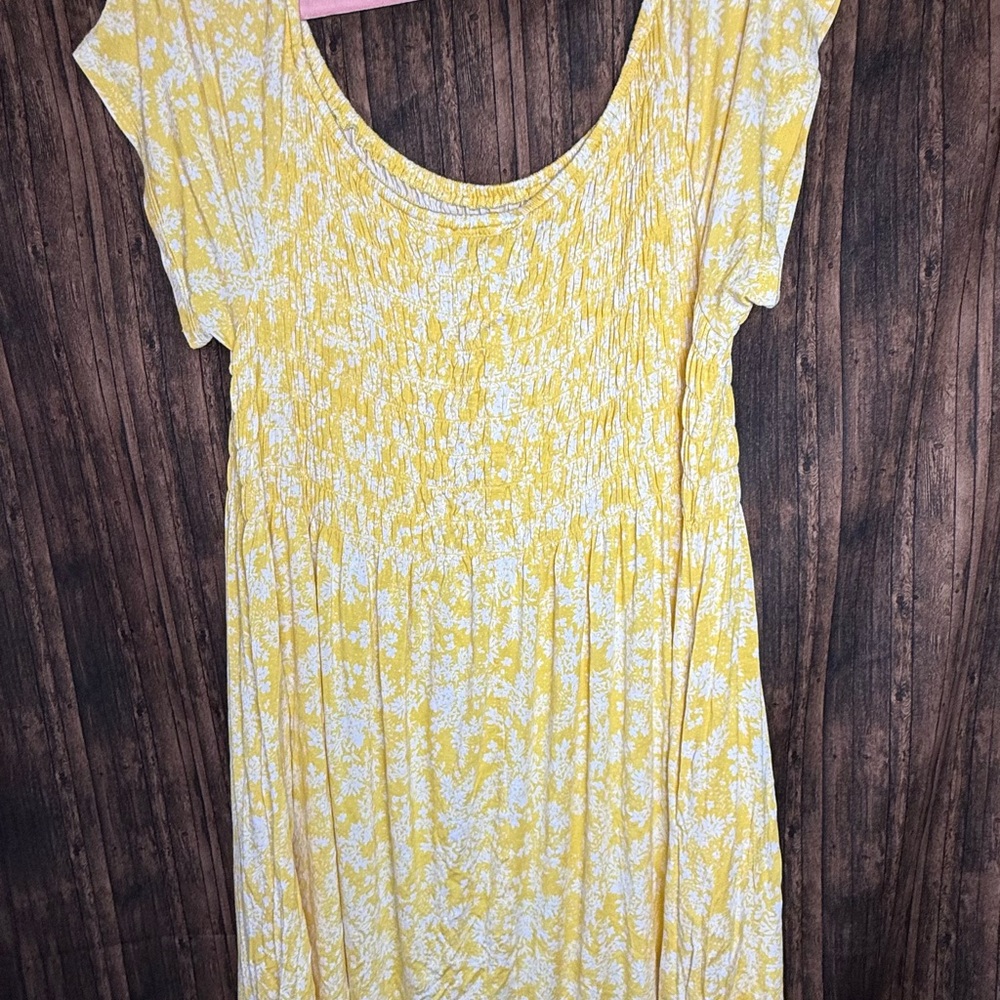 Lane Bryant Yellow Textured dress